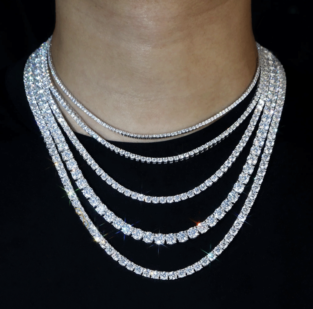 MBM Moissanite Diamond Tennis Chain 2MM-6.5MM