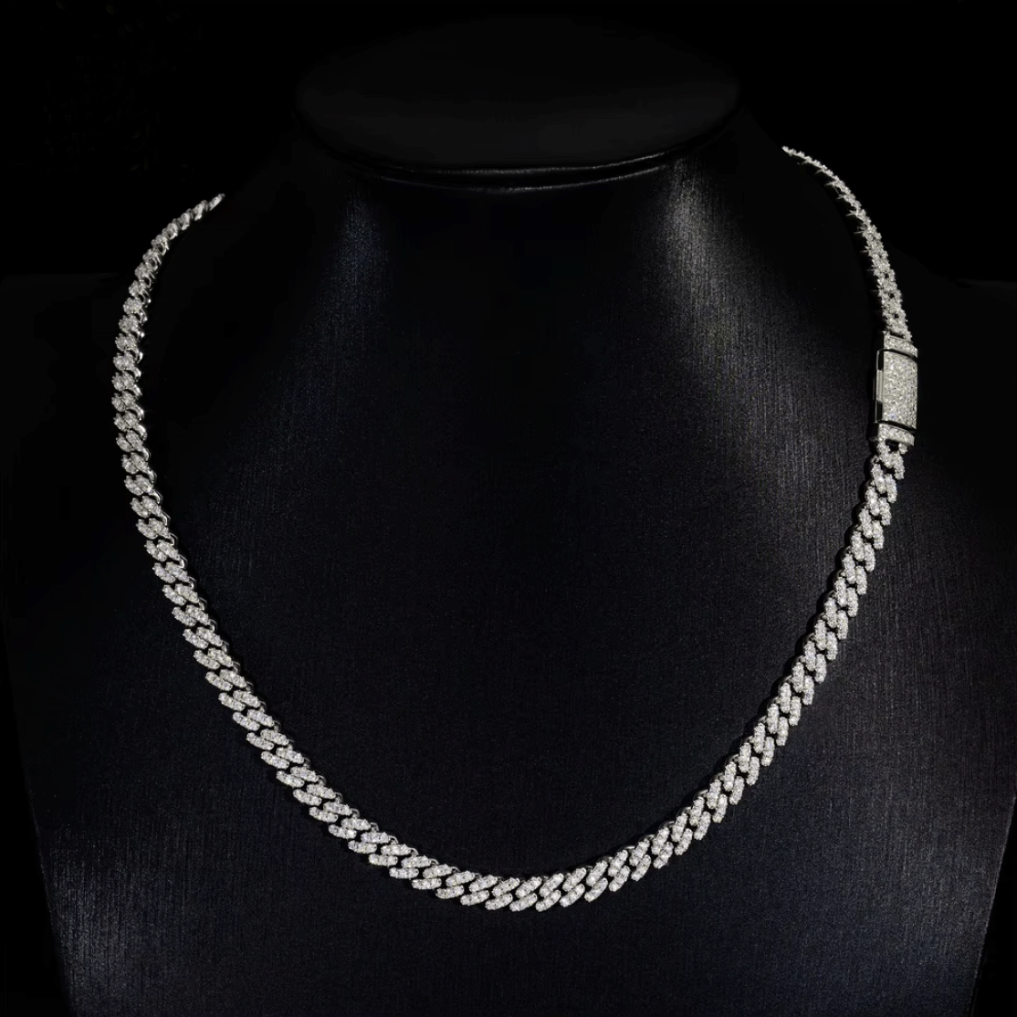 6MM Cuban Moissanite Necklace