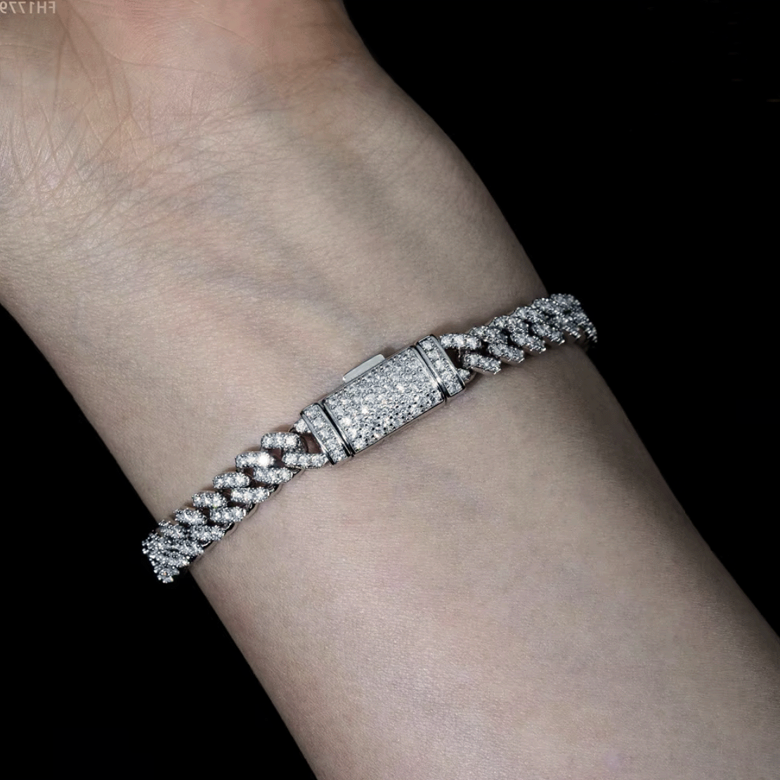 6MM Cuban Moissanite Bracelet