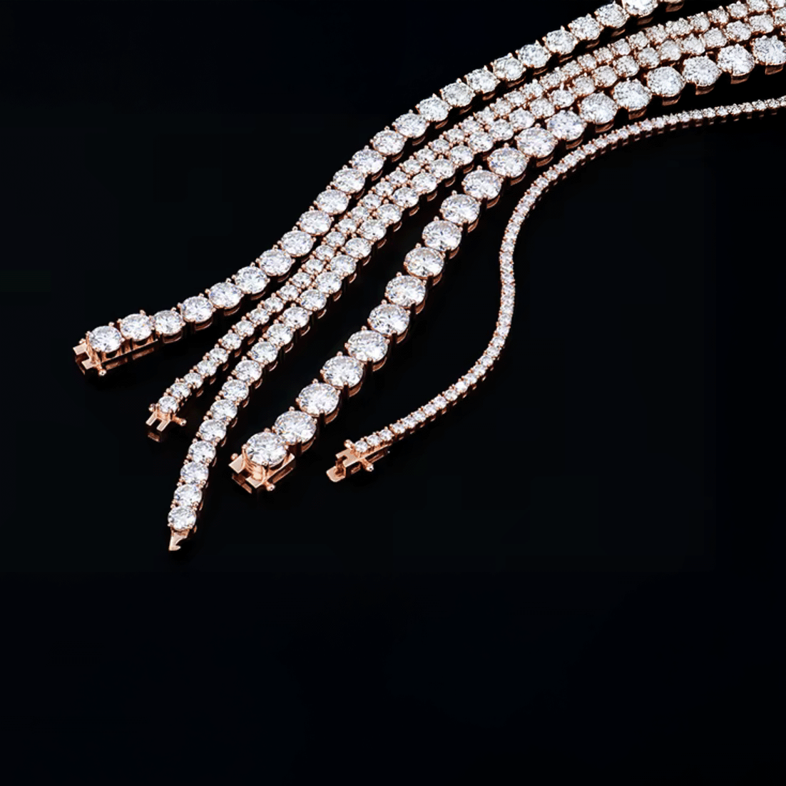 2MM-6.5MM Moissanite Diamond Tennis Bracelet