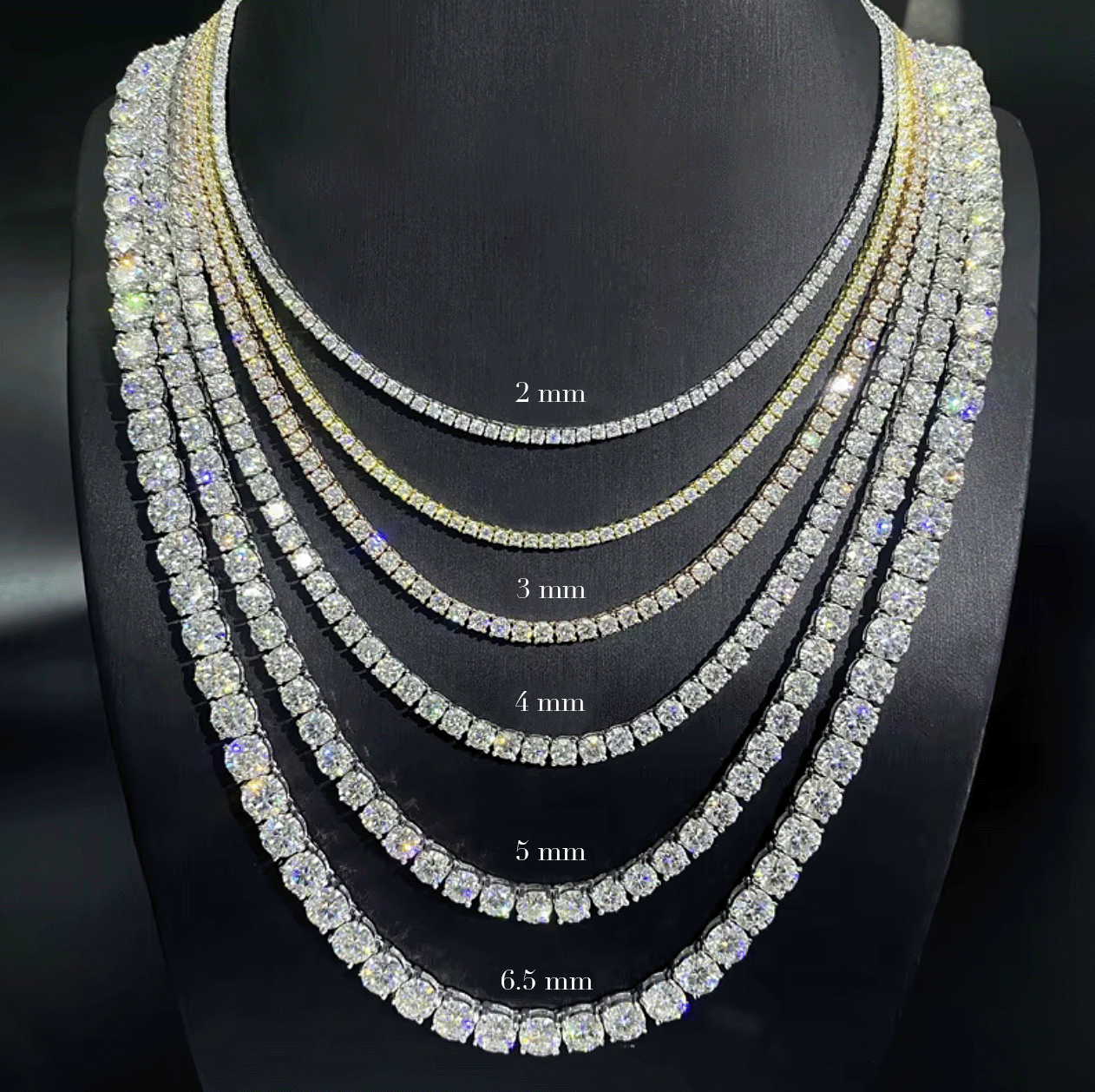 MBM Moissanite Diamond Tennis Chain 2MM-6.5MM