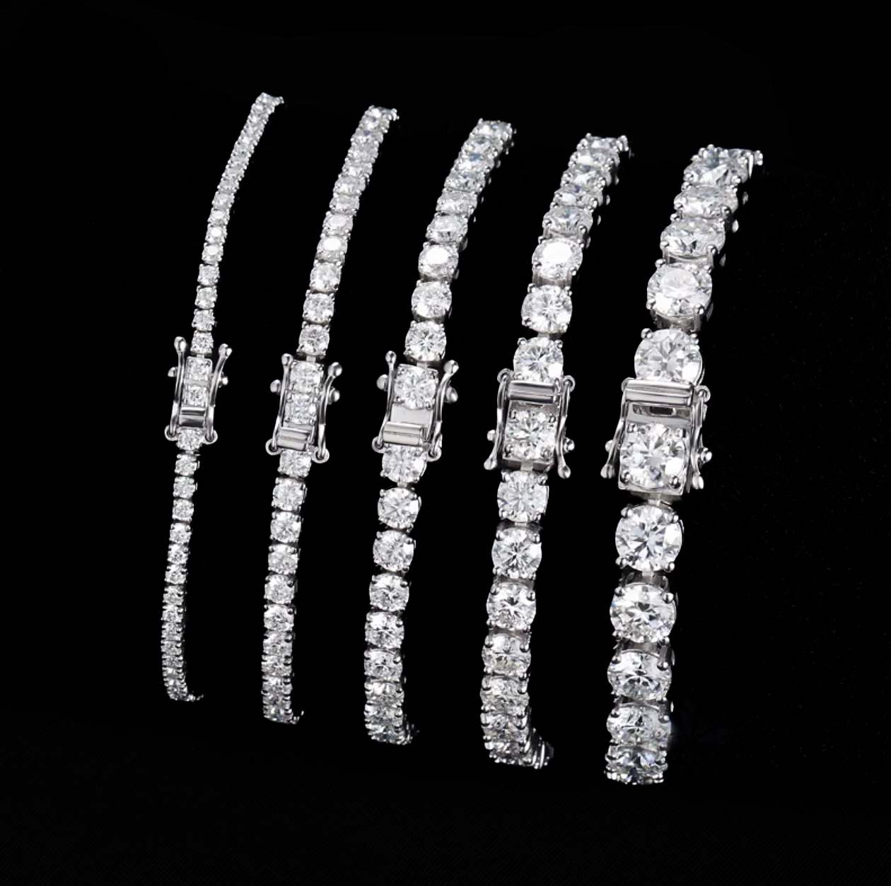 2MM-6.5MM Moissanite Diamond Tennis Bracelet