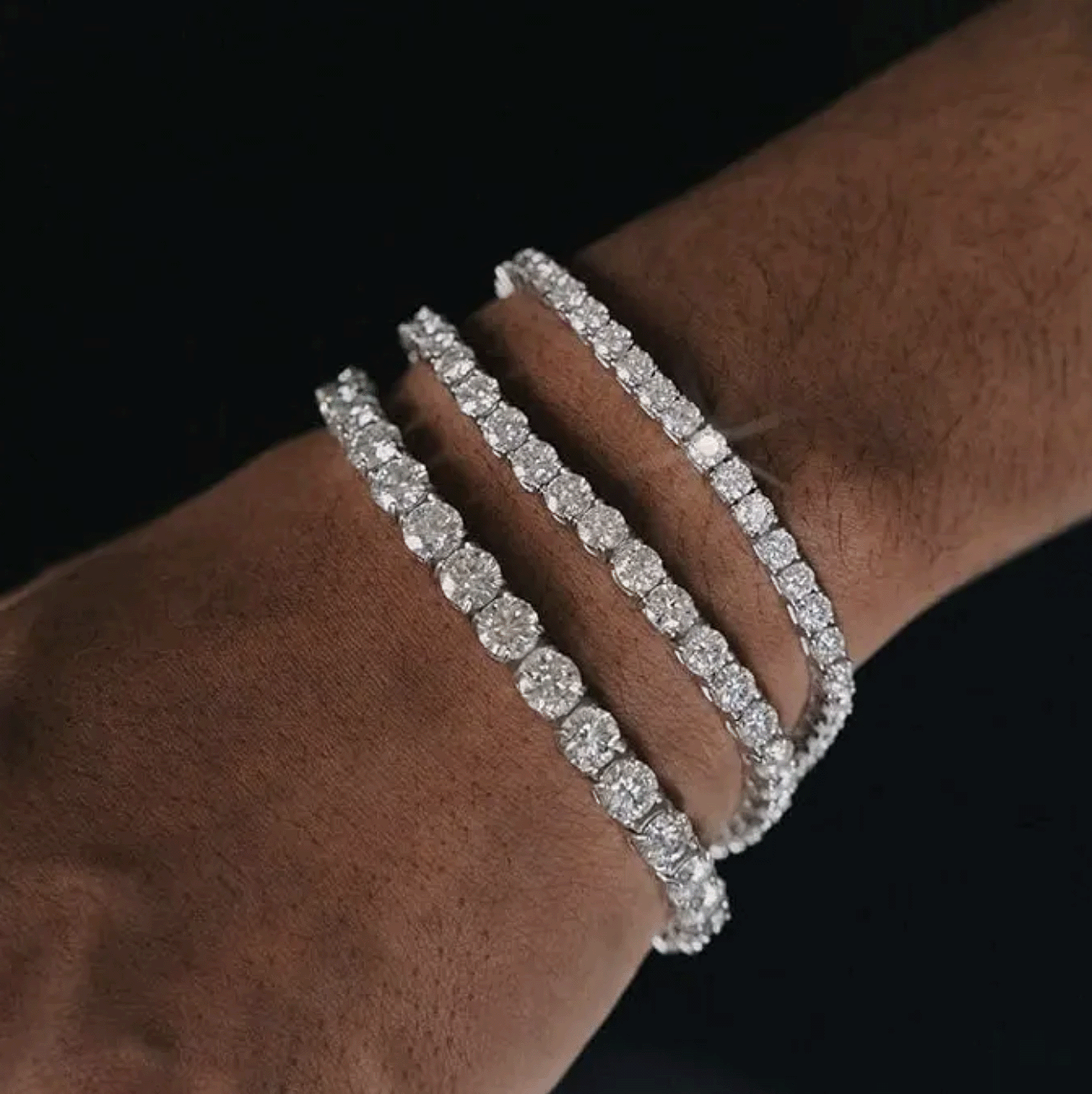 2MM-6.5MM Moissanite Diamond Tennis Bracelet