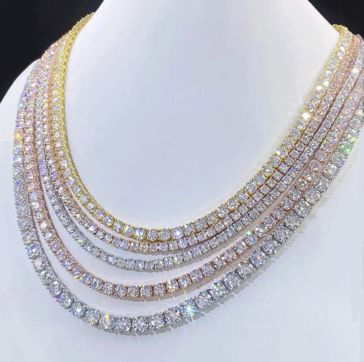 MBM Moissanite Diamond Tennis Chain 2MM-6.5MM