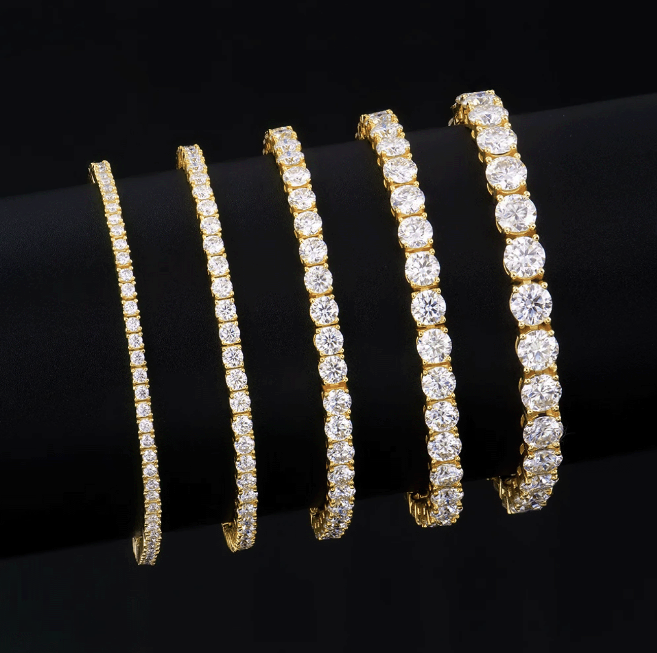 2MM-6.5MM Moissanite Diamond Tennis Bracelet