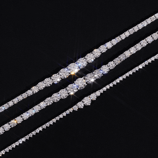 2MM-4MM Graduated Moissanite Tennis Necklace