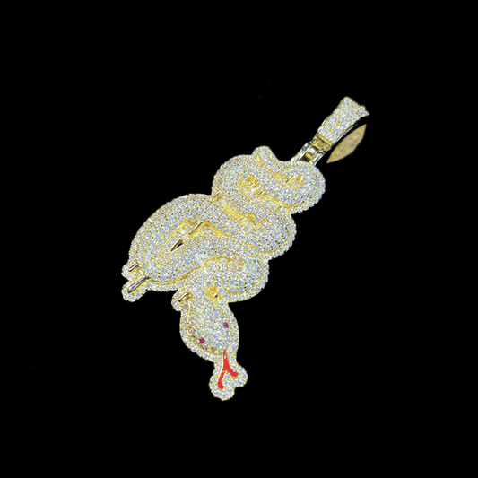 Moissanite Snake Pendant